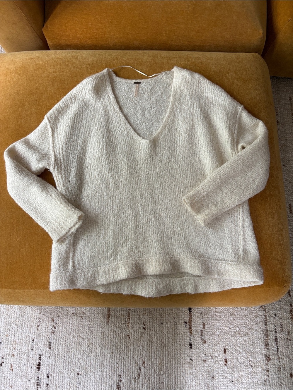 Free peoples textured bouclé oversized sweater